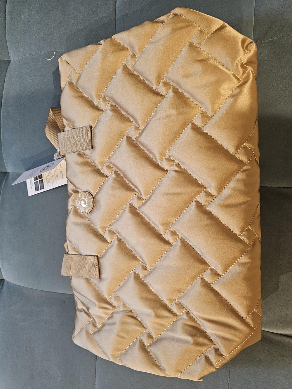 Kurt Geiger Gold Quilted Tote Bag - Picture 4 of 5